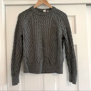 Gap gray cable knit sweater